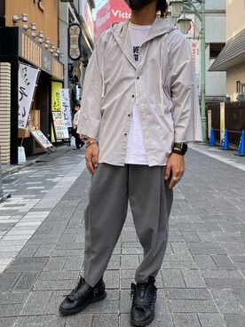 「HAVERSACK（ハバーザック）のアイテム（パンツ）」を使った、yamagata1699さん（メンズ・172cm）の夏コーディネート