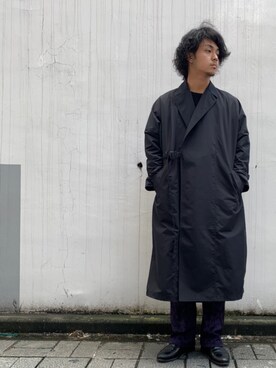 「ラブアンドピース2020」｜「アイテム（ステンカラーコート）」を使った、yamagata1699さん（メンズ・172cm）の秋コーディネート