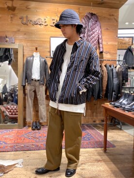 「HAVERSACK（ハバーザック）のアイテム（パンツ）」を使った、yamagata1699さん（メンズ・172cm）の秋コーディネート
