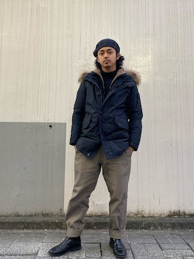 「DUNO（デュノ）のアイテム」を使った、yamagata1699さん（メンズ・172cm）の冬コーディネート