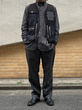 「OURET（オーレット）のアイテム（トップス）」を使った、yamagata1699さん（メンズ・172cm）の冬コーディネート