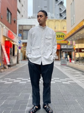 「HAVERSACK（ハバーザック）のアイテム（パンツ）」を使った、yamagata1699さん（メンズ・172cm）の春コーディネート
