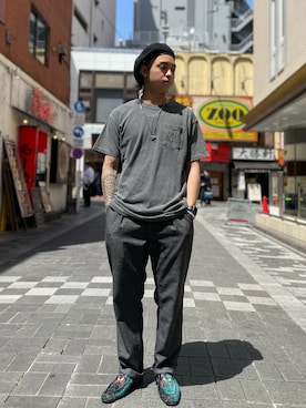 「STRANGE TRIP（ストレンジトリップ）のアイテム」を使った、yamagata1699さん（メンズ・172cm）の春コーディネート