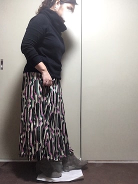 「着やせコーデ」｜リンりんさん（レディース・156cm）の冬コーディネート