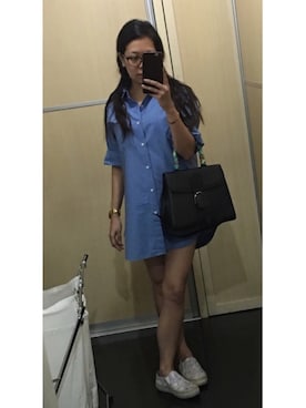 「J.CREW（ジェイクルー）のアイテム（ワンピース/ドレス）」を使った、Marielle MCoさん（レディース・163cm）の冬コーディネート