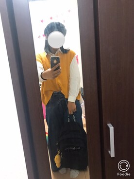 「ミカヅキモモコ（ミカヅキモモコ）のアイテム（ハンチング/ベレー帽）」を使った、マミさん（レディース・160cm）の秋コーディネート