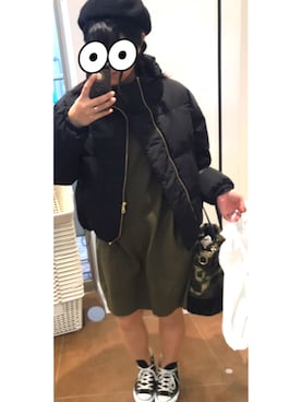「ミカヅキモモコ（ミカヅキモモコ）のアイテム（ハンチング/ベレー帽）」を使った、マミさん（レディース・159cm）の冬コーディネート