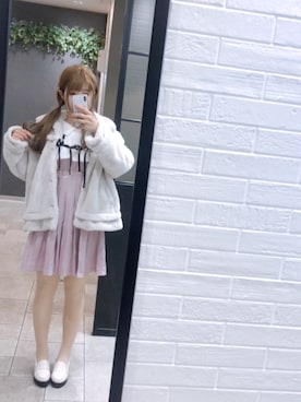 「かわいくなりたい」｜きき（ins：qiqi.ii)さん（レディース・161cm）の冬コーディネート