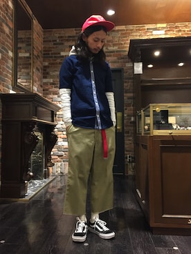 「KITH（キス）のアイテム（トップス）」を使った、窪田 孝之さん（メンズ・170cm）の冬コーディネート