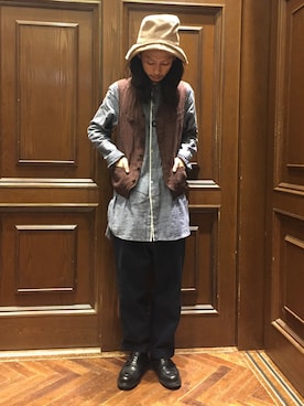 「アイテム（ドレスシューズ）」を使った、窪田 孝之さん（メンズ・170cm・30代）の春コーディネート