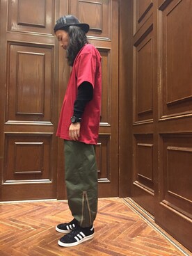 「LUMINOX（ルミノックス）のアイテム（腕時計）」を使った、窪田 孝之さん（メンズ・170cm）の夏コーディネート