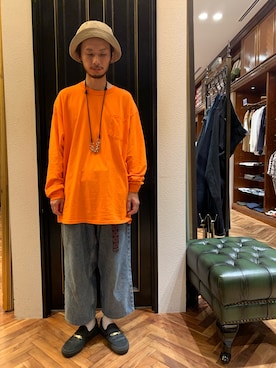 「nano・universe」｜「アイテム（スリッポン）」を使った、窪田 孝之さん（メンズ・170cm）の夏コーディネート