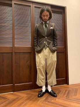 「アイテム（ソックス/靴下）」を使った、窪田 孝之さん（メンズ・170cm）の夏コーディネート