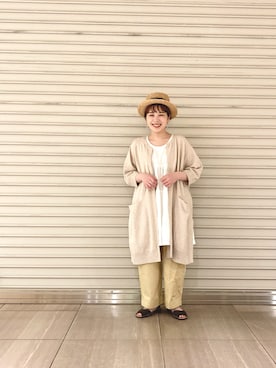 「PUAL CE CIN（ピュアルセシン）のアイテム（チュニック）」を使った、erikaさん（レディース・147cm）の春コーディネート