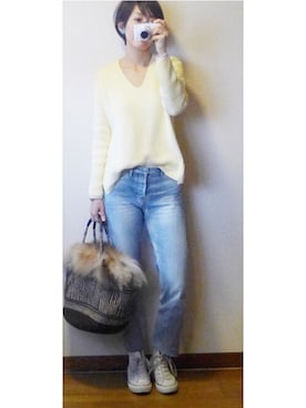 「COMPILATION（コンピレーション）のアイテム」を使った、もこさん（レディース・165cm）の冬コーディネート