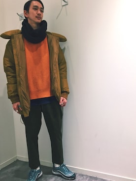 「GLOBAL WORK（グローバルワーク）のアイテム（ダウンジャケット/コート）」を使った、澤田蒼平さん（メンズ・177cm）の秋コーディネート