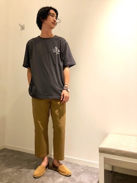 「海」｜「アイテム（その他シューズ）」を使った、澤田蒼平さん（メンズ・177cm）の夏コーディネート