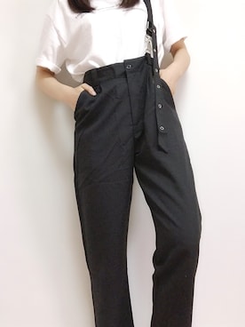 「Chaos（カオス）のアイテム（スラックス）」を使った、菓子さん（レディース・156cm）の秋コーディネート