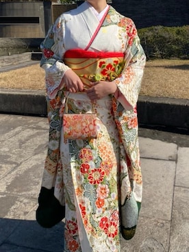「成人式」｜「アイテム（その他）」を使った、oyuri さん（レディース・166cm）の春コーディネート