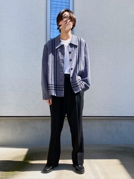 「VERSACE（ヴェルサーチ）のアイテム（パンツ）」を使った、ryotaさん（メンズ・173cm）の春コーディネート