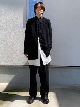 「VERSACE（ヴェルサーチ）のアイテム（パンツ）」を使った、ryotaさん（メンズ・173cm）の春コーディネート
