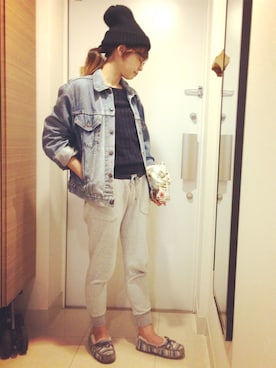 「ドラフトリーバイス」｜「アイテム（モカシン/デッキシューズ）」を使った、ayumixer0312さん（レディース・166cm）の冬コーディネート