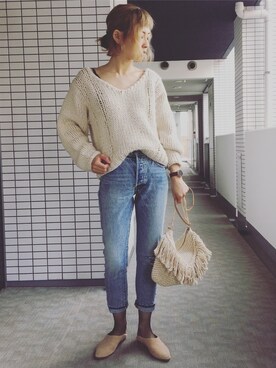 「アイテム（ピアス（両耳用））」を使った、ayumixer0312さん（レディース・166cm・30代）の春コーディネート