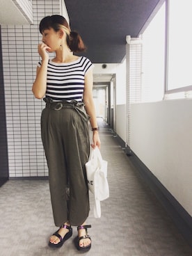 「アイテム（ピアス（両耳用））」を使った、ayumixer0312さん（レディース・166cm・30代）の夏コーディネート