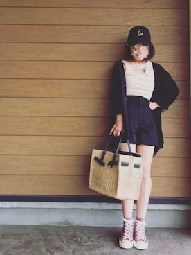 「CLANE（クラネ）のアイテム（チノパンツ）」を使った、MEG.さん（レディース・153cm）の春コーディネート
