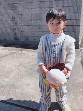 「babyGAP（babyGAP）のアイテム（その他アウター）」を使った、erenさん（キッズ・80cm）の秋コーディネート
