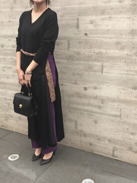 TOGA PULLA レイヤードドレスを使った人気ファッションコーディネート