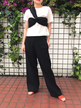 「M/M ATTACHMENT（エムエムアタッチメント）のアイテム」を使った、NATSUMI YOKOTAさん（レディース・160cm）の秋コーディネート