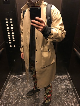 「G-STAR RAW（ジースターロゥ）のアイテム（ステンカラーコート）」を使った、gstar_maniaさん（メンズ・181cm）の春コーディネート