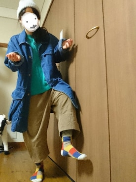 「みどり」｜「アイテム（デニムジャケット）」を使った、なっぱさん（レディース・152cm）の春コーディネート