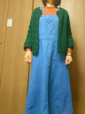 「152cm」｜「アイテム（オールインワン・サロペット）」を使った、なっぱさん（レディース・152cm）の秋コーディネート
