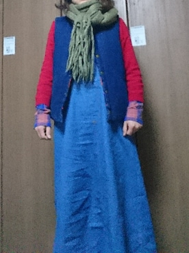 「152cm」｜「アイテム（オールインワン・サロペット）」を使った、なっぱさん（レディース・152cm）の冬コーディネート