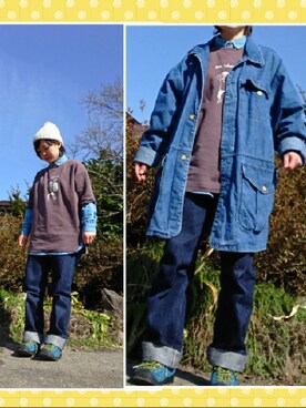 「152cm」｜「アイテム（デニムジャケット）」を使った、なっぱさん（レディース・152cm）の春コーディネート