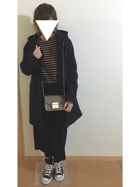 「ご近所コーデ」｜「アイテム（その他アウター）」を使った、shiro_☺︎さん（レディース・156cm）の冬コーディネート