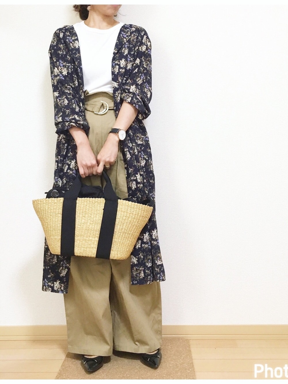 IENA取扱】muun ムーニュ かごバッグ フリンジ ドット バスケット かご