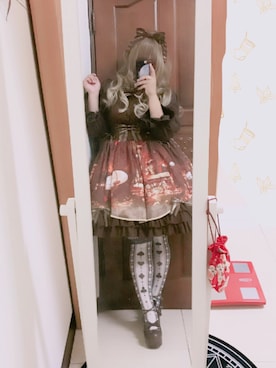 「Avenue Denferのアイテム（ワンピース、ブラウン系）」を使った、アンナ✨さん（レディース・160cm）の冬コーディネート