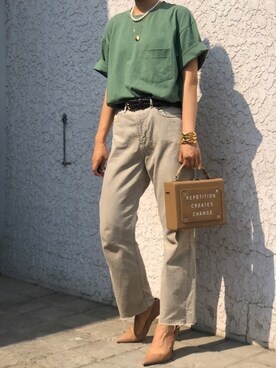 「通勤穿搭」｜「アイテム（パンプス）」を使った、yaoyaowu2020さん（レディース・163cm）の夏コーディネート