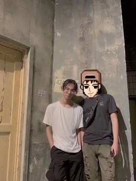 「VIISHOW（ヴィーショウ）のアイテム」を使った、象山老妖怪さん（メンズ・174cm）の秋コーディネート