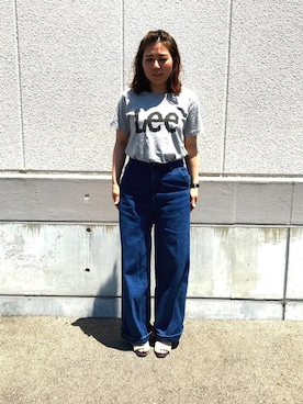 「Carlie e felice（カーリーエフェリーチェ）のアイテム（サンダル）」を使った、kayoko.yanoさん（レディース・151cm）の春コーディネート