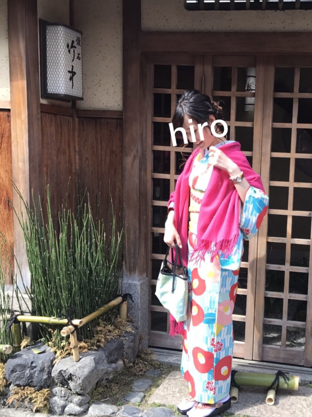「レトロ着物、mellow」｜「MELLOWのアイテム（イヤリング、ゴールド系）」を使った、hiroさん（レディース・154cm）の春コーディネートの1枚目の写真