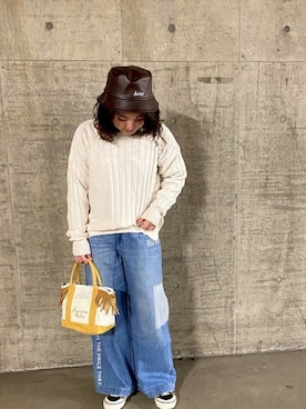 「フリンジバック」｜halnoさん（レディース・158cm）の冬コーディネート