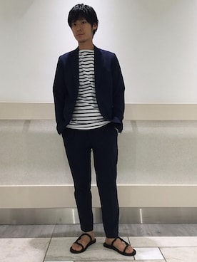 「summer」｜「アイテム（ジャケット/アウター）」を使った、SHIGEさん（メンズ・175cm）の夏コーディネート