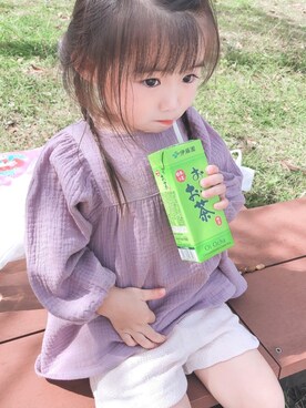 「アイテム（アンサンブル）」を使った、kuuraraさん（キッズ・90cm）の秋コーディネート