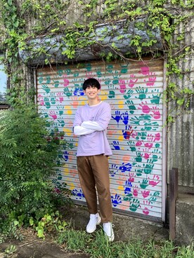 「NIKE AIR MAX 2 STRONG（ナイキエアマックス2ストロング）のアイテム」を使った、たいやき🐟さん（メンズ・181cm）の秋コーディネート