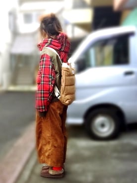 「タータンチェック」｜アクロン🚛🎶さん（レディース・163cm）の冬コーディネート