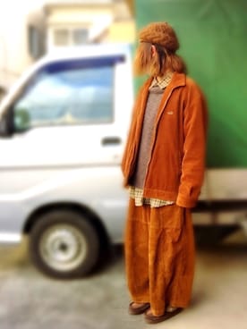 「niko and...（ニコアンド）のコールハギハギニーパンツ」を使った、アクロン🚛🎶さん（レディース・164cm）の冬コーディネート